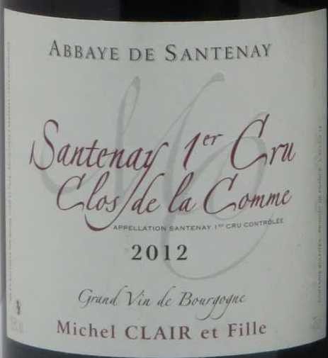 Santenay Clos de la Comme