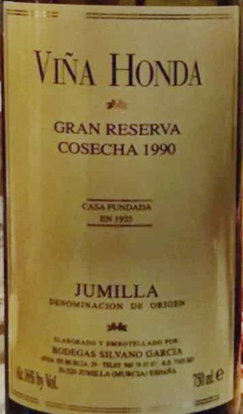 Garcia Vina Honda Grand Reserva Cosecha