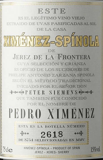 Spinola Pedro Ximenez Sherry
