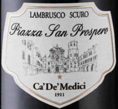 Medici Piazza San Prospero Lambrusco Scuro
