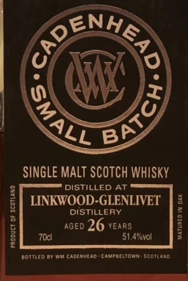 Batch Linkwood-Glenlivet 26 Year Old Single Malt Scotch Whisky