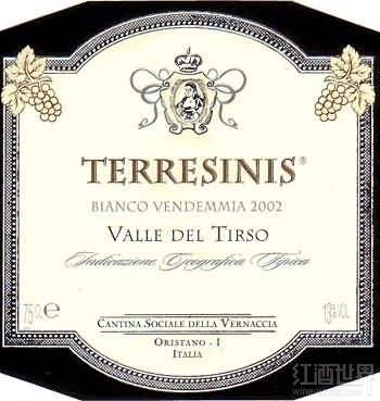 Vernaccia Oristano Terresinis Vernaccia Valle del Tirso IGT