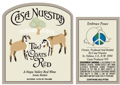 St. Helena Estate Two Goats Red