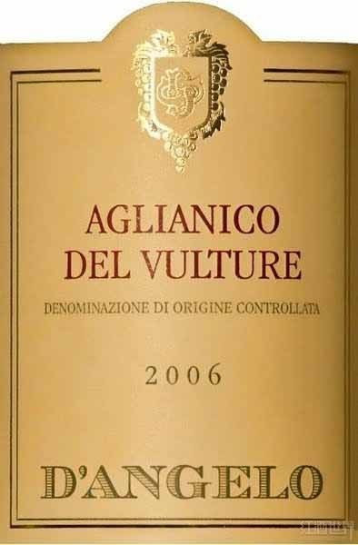 D' Angelo Aglianico del Vulture DOCG